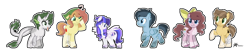 Size: 1280x270 | Tagged: safe, artist:miixkyuu, oc, oc only, oc:arizona, oc:autumn, oc:elliot, oc:icy rain, oc:sirius, oc:twix marina, dracony, earth pony, hybrid, pegasus, pony, unicorn, base used, female, interspecies offspring, male, mare, next generation, offspring, parent:applejack, parent:braeburn, parent:caramel, parent:cheese sandwich, parent:flash sentry, parent:fluttershy, parent:pinkie pie, parent:rainbow dash, parent:rarity, parent:spike, parent:twilight sparkle, parent:unknown, parents:braeshy, parents:carajack, parents:cheesepie, parents:flashlight, parents:sparity, simple background, stallion, transparent background