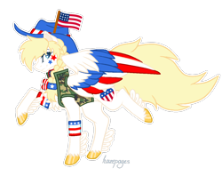 Size: 1200x950 | Tagged: safe, artist:hazepages, oc, oc only, oc:star spangle, pony, adult, base used, braid, hat, looking back, nation ponies, ponified, simple background, solo, starry eyes, transparent background, wingding eyes
