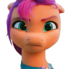 Size: 585x569 | Tagged: safe, edit, edited screencap, editor:torpy, screencap, sunny starscout, earth pony, pony, g5, my little pony: a new generation, spoiler:my little pony: a new generation, 3d, background removed, bust, female, mare, png, portrait, simple background, solo, transparent background