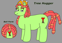 Size: 750x523 | Tagged: safe, artist:thearmadillofan, tree hugger, earth pony, pony, g4, ball, female, hat, mare, morph ball, solo