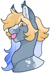 Size: 445x649 | Tagged: safe, artist:malphym, oc, oc only, oc:dizzy daydream, pony, bust, portrait, simple background, solo, tongue out, transparent background