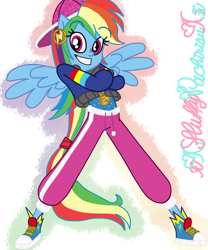 Size: 1024x1229 | Tagged: safe, artist:xxfluffypachirisuxx, rainbow dash, equestria girls, equestria girls specials, g4, my little pony equestria girls: dance magic, clothes, converse, ponied up, shoes, simple background, solo, transparent background