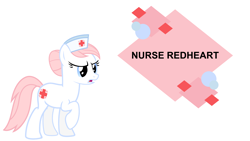 Size: 4400x2475 | Tagged: safe, artist:vector-brony, edit, editor:quoterific, vector edit, nurse redheart, earth pony, pony, g4, board, female, high res, mare, simple background, solo, text, vector, wallpaper