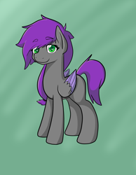 Size: 3500x4500 | Tagged: safe, artist:zombietator, oc, oc only, pegasus, pony, abstract background, colored wings, smiling, solo, two toned wings, wings