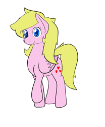 Size: 5000x6000 | Tagged: safe, artist:zombietator, oc, oc only, oc:claire, pegasus, pony, eyelashes, pegasus oc, raised hoof, simple background, smiling, solo, white background, wings