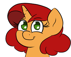 Size: 1100x884 | Tagged: safe, artist:tranzmuteproductions, oc, oc only, oc:keyframe, pony, unicorn, bust, eyelashes, female, horn, mare, simple background, smiling, solo, transparent background, unicorn oc