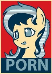 Size: 580x824 | Tagged: safe, oc, oc only, oc:稠云, pegasus, pony, hope poster, implied porn, limited palette, poster, solo