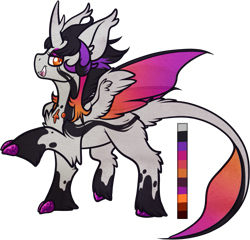 Size: 749x718 | Tagged: safe, artist:velnyx, oc, oc only, oc:anarchy, alicorn, bat pony, bat pony alicorn, pony, bat wings, female, horn, simple background, solo, transparent background, wings