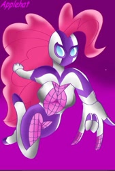Size: 389x575 | Tagged: safe, artist:nano-fam, artist:nanofam, pinkie pie, human, g4, clothes, costume, crossover, female, humanized, male, marvel, solo, spider-girl, spider-man