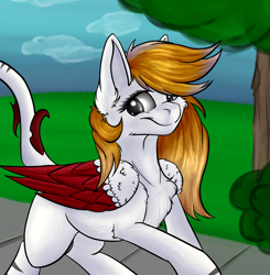 Size: 2008x2048 | Tagged: safe, artist:hotrood, oc, oc only, oc:silver hush, pony, high res, outdoors, solo, walking