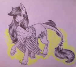Size: 3120x2736 | Tagged: safe, artist:littlestarli, oc, oc only, oc:silver hush, pony, high res, solo, traditional art