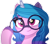 Size: 666x592 | Tagged: safe, artist:star-gaze-pony, izzy moonbow, pony, g5, my little pony: a new generation, cute, glasses, izzybetes, simple background, solo, transparent background