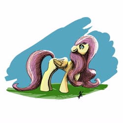 Size: 4096x4096 | Tagged: safe, artist:jearknds, fluttershy, pegasus, pony, g4, female, solo