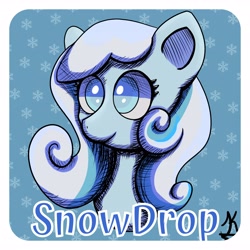Size: 4096x4096 | Tagged: safe, artist:jearknds, oc, oc only, oc:snowdrop, pegasus, pony, bust, female, portrait, solo