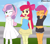 Size: 6799x6000 | Tagged: safe, artist:dtavs.exe, apple bloom, scootaloo, sweetie belle, equestria girls, g4, ;p, absurd resolution, arm behind back, arm behind head, belly button, chipped tooth, clothes, cutie mark crusaders, eyes closed, female, grin, looking at you, midriff, one eye closed, open mouth, open smile, shoujo ramune, smiling, smiling at you, tongue out, tooth gap, trio, trio female, wink, winking at you