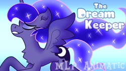 Size: 4240x2400 | Tagged: safe, artist:iceflower99, princess luna, alicorn, pony, g4, animatic, eyes closed, grin, smiling, solo, thumbnail, video, video in description