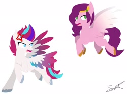 Size: 2048x1517 | Tagged: safe, artist:sailzvoilez, pipp petals, zipp storm, pegasus, pony, g5, my little pony: a new generation, argument, female, mare, royal sisters (g5), siblings, sisters