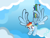 Size: 4000x3000 | Tagged: safe, artist:doodledonutart, rainbow dash, pegasus, pony, g4, cute, dashabetes, flying, rainbow, solo, sunlight, upside