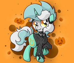 Size: 2838x2405 | Tagged: safe, artist:background basset, lyra heartstrings, pony, unicorn, g4, clothes, costume, face paint, halloween, halloween costume, high res, holiday, solo
