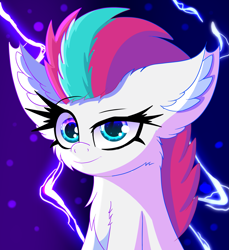 Size: 2259x2470 | Tagged: safe, artist:windykirin, zipp storm, pegasus, pony, g5, my little pony: a new generation, spoiler:my little pony: a new generation, big ears, bust, female, fluffy, high res, solo