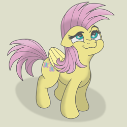 Size: 2792x2792 | Tagged: safe, artist:doodledonutart, fluttershy, pegasus, pony, g4, alternate hairstyle, high res, mohawk, solo