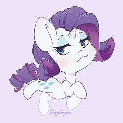 Size: 559x559 | Tagged: safe, artist:ginjallegra, rarity, pony, unicorn, g4, chibi, cute, female, mare, raribetes, simple background, solo