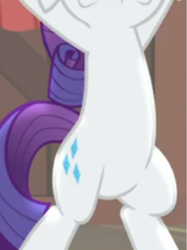 Size: 688x918 | Tagged: safe, screencap, rarity, pony, unicorn, dragon dropped, g4, season 9, belly, bipedal, cropped, pictures of bellies, solo