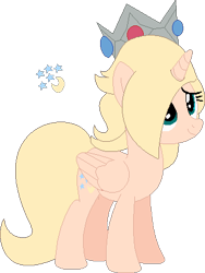 Size: 331x439 | Tagged: safe, artist:selenaede, artist:victorfazbear, alicorn, pony, alicornified, base used, crossover, crown, jewelry, ponified, princess rosalina, race swap, regalia, rosalina, simple background, super mario bros., transparent background