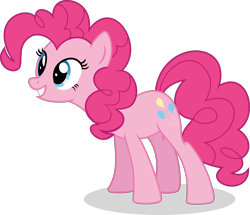 Size: 6000x5164 | Tagged: safe, artist:n0kkun, pinkie pie, earth pony, pony, g4, female, grin, mare, simple background, smiling, solo, transparent background, vector