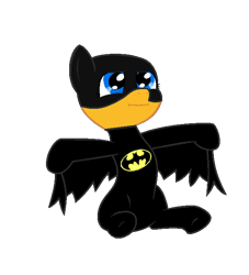 Size: 600x660 | Tagged: safe, artist:mlpfan3991, oc, oc:flare spark, pony, base used, batman, batmare, cape, clothes, dc comics, detective, emblem, female, mare, simple background, sitting, solo, transparent background