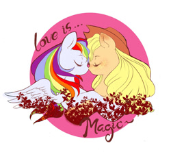 Size: 1024x910 | Tagged: safe, artist:moonyyucenkio, applejack, rainbow dash, earth pony, pegasus, pony, g4, female, lesbian, ship:appledash, shipping