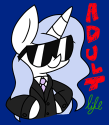 Size: 2268x2603 | Tagged: safe, artist:derpyalex2, oc, pony, unicorn, high res, suit and tie, sunglasses