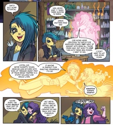 Size: 967x1079 | Tagged: safe, artist:michela cacciatore, idw, dyre, grackle, human, g4, my little pony: generations, spoiler:comic, spoiler:comicgenerations01, witch