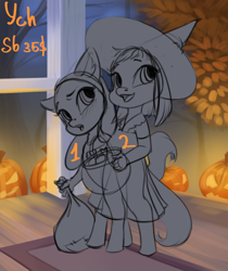 Size: 862x1024 | Tagged: safe, artist:kittytitikitty, anthro, clothes, commission, costume, halloween, halloween costume, holiday, your character here