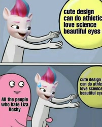 Size: 716x892 | Tagged: safe, edit, edited screencap, screencap, zipp storm, pegasus, pony, g5, my little pony: a new generation, female, liza koshy, meme, open mouth, ponified meme, sweat, sweatdrop