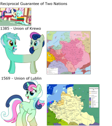 Size: 1280x1440 | Tagged: safe, artist:bluetech, artist:osipush, edit, screencap, bon bon, lyra heartstrings, sweetie drops, earth pony, pony, unicorn, do princesses dream of magic sheep, g4, the big mac question, canon ship, engagement ring, female, flag, fusion, grin, jewelry, lesbian, lithuania, looking at each other, lyrabon (fusion), mare, marriage proposal, open mouth, open smile, poland, polish-lithuanian commonwealth, pushmi-pullyu, raised hoof, ring, ship:lyrabon, shipping, simple background, smiling, solo, transparent background, vector, we have become one, wedding ring