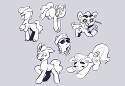 Size: 2048x1412 | Tagged: safe, artist:slush_draws, sprout cloverleaf, earth pony, pony, g5, my little pony: a new generation, cute, doodles, emperor sprout, floppy ears, grin, open mouth, raised hoof, simple background, smiling, smoothie, solo