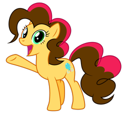 Size: 3280x2994 | Tagged: safe, artist:galaxyswirlsyt, oc, oc only, oc:party pie, earth pony, pony, female, high res, mare, offspring, parent:cheese sandwich, parent:pinkie pie, parents:cheesepie, simple background, solo, transparent background