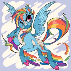 Size: 1000x1000 | Tagged: safe, artist:southpauz, rainbow dash, pegasus, pony, g4, alternate design, flying, grin, looking at you, smiling, solo, spread wings, unshorn fetlocks, wings