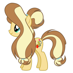 Size: 2135x2130 | Tagged: safe, artist:galaxyswirlsyt, oc, oc only, oc:apple pie, earth pony, pony, female, high res, mare, offspring, parent:applejack, parent:caramel, parents:carajack, simple background, solo, transparent background