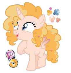 Size: 800x820 | Tagged: safe, artist:magicuniclaws, pear butter, princess cadance, oc, alicorn, pony, g4, alicorn oc, female, filly, horn, magical lesbian spawn, offspring, parent:pear butter, parent:princess cadance, parents:peardance, simple background, transparent background, wings