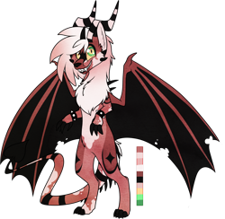 Size: 1280x1250 | Tagged: safe, artist:velnyx, oc, oc only, oc:ratchet, draconequus, bipedal, male, simple background, solo, spiked wristband, transparent background, wristband