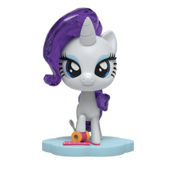 Size: 1000x1000 | Tagged: safe, part of a set, rarity, pony, unicorn, g4, figurine, kwistal fwenz, merchandise, mighty jaxx, simple background, solo, transparent background