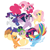 Size: 700x700 | Tagged: artist needed, safe, applejack, fluttershy, pinkie pie, rainbow dash, rarity, spike, twilight sparkle, alicorn, fish, mermaid, pony, puffer fish, seapony (g4), g4, my little pony: the movie, official, applejack's hat, blue eyes, closed mouth, cowboy hat, dorsal fin, female, fin wings, fins, fish tail, flowing mane, green eyes, hat, horn, light skin, looking at you, male, mane seven, mane six, mare, multicolored hair, open mouth, orange skin, pale skin, pink hair, pink skin, purple eyes, purple hair, purple skin, rainbow hair, red eyes, render, seaponified, seapony applejack, seapony fluttershy, seapony pinkie pie, seapony rainbow dash, seapony rarity, seapony twilight, simple background, smiling, species swap, spike the pufferfish, stock vector, tail, twilight sparkle (alicorn), vector, white background, yellow hair, yellow skin