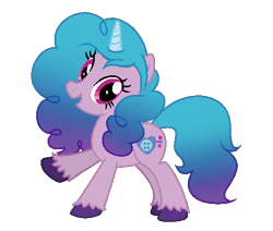 Size: 481x407 | Tagged: safe, anonymous artist, izzy moonbow, pony, unicorn, g4, g5, my little pony: a new generation, base used, female, g5 to g4, generation leap, implied pinkie pie, mare, raised hoof, simple background, smiling, solo, stock vector, the new pinkie pie, transparent background