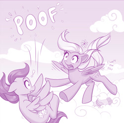 Size: 1000x992 | Tagged: safe, artist:dstears, oc, oc only, pegasus, pony, g5, my little pony: a new generation, falling, flying, open mouth, pegasus oc, poof, the implications are horrible, this will end in death, this will end in pain, this will end in tears, this will end in tears and/or death