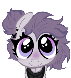 Size: 588x645 | Tagged: safe, artist:nootaz, oc, oc only, oc:vylet, pony, animated, cute, heart eyes, looking at you, low frequency flashing, simple background, solo, transparent background, wingding eyes