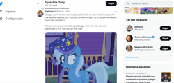 Size: 1535x735 | Tagged: safe, trixie, pony, unicorn, equestria daily, g4, to where and back again, end of ponies, hat, meta, nightcap, rip equestria daily, trixie's nightcap, trixie's wagon, twitter, wagon