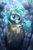 Size: 2000x3000 | Tagged: safe, artist:renatethepony, oc, oc only, earth pony, fish, pony, rat, air bubble, air tank, bubble, crepuscular rays, dive mask, diving, earth pony oc, high res, looking at something, outdoors, oxygen mask, oxygen tank, plant, red eyes, rock, scuba gear, signature, solo, swimming, underwater, water, yellow coat