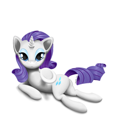 Size: 2000x2000 | Tagged: safe, artist:renatethepony, rarity, pony, unicorn, g4, beckoning, female, high res, looking at you, lying down, mare, prone, simple background, solo, underhoof, white background